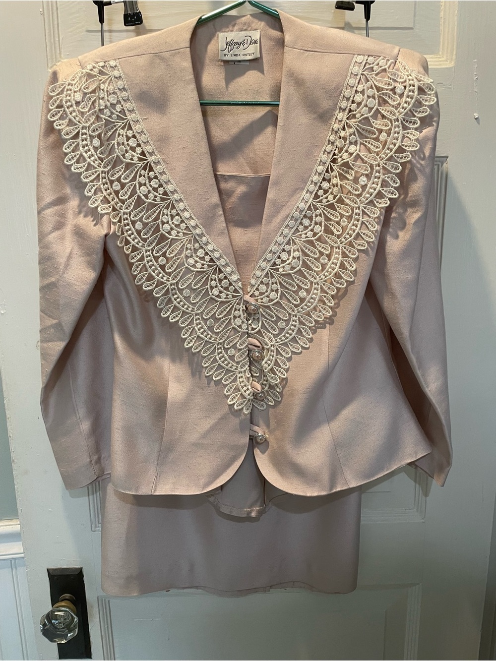Vintage Jeffrey & Dara Blush Pink Suit, Skirt, Size 7/8